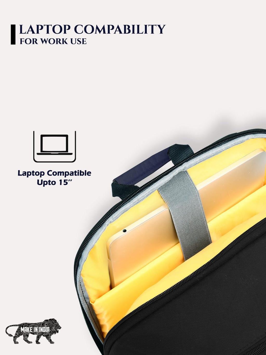 Lavie Sport Chairman 24 Litres Backpack with Padded Laptop Sleeve | Fits upto 14" Laptop | Polyster Business Backpack for Men & Women | Durable Office Bag | Upto 14 inch Notebook/MacBook Compatible