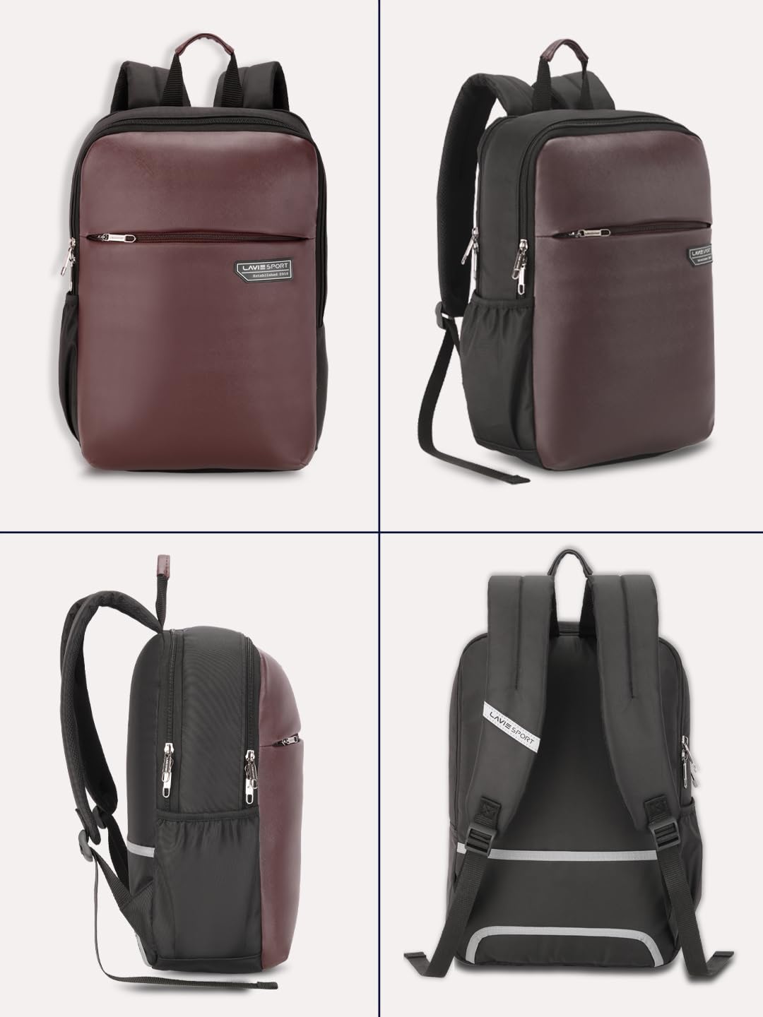 Lavie Sport Chairman 24 Litres Backpack with Padded Laptop Sleeve | Fits upto 14" Laptop | Polyster Business Backpack for Men & Women | Durable Office Bag | Upto 14 inch Notebook/MacBook Compatible