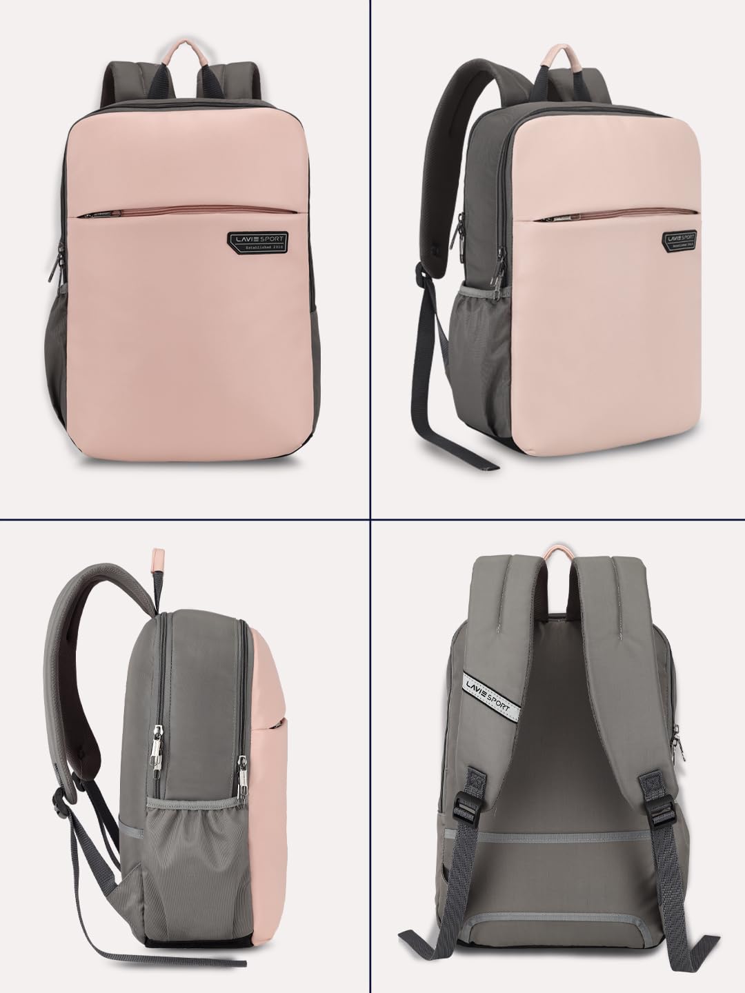 Lavie Sport Chairman 24 Litres Backpack with Padded Laptop Sleeve | Fits upto 14" Laptop | Polyster Business Backpack for Men & Women | Durable Office Bag | Upto 14 inch Notebook/MacBook Compatible