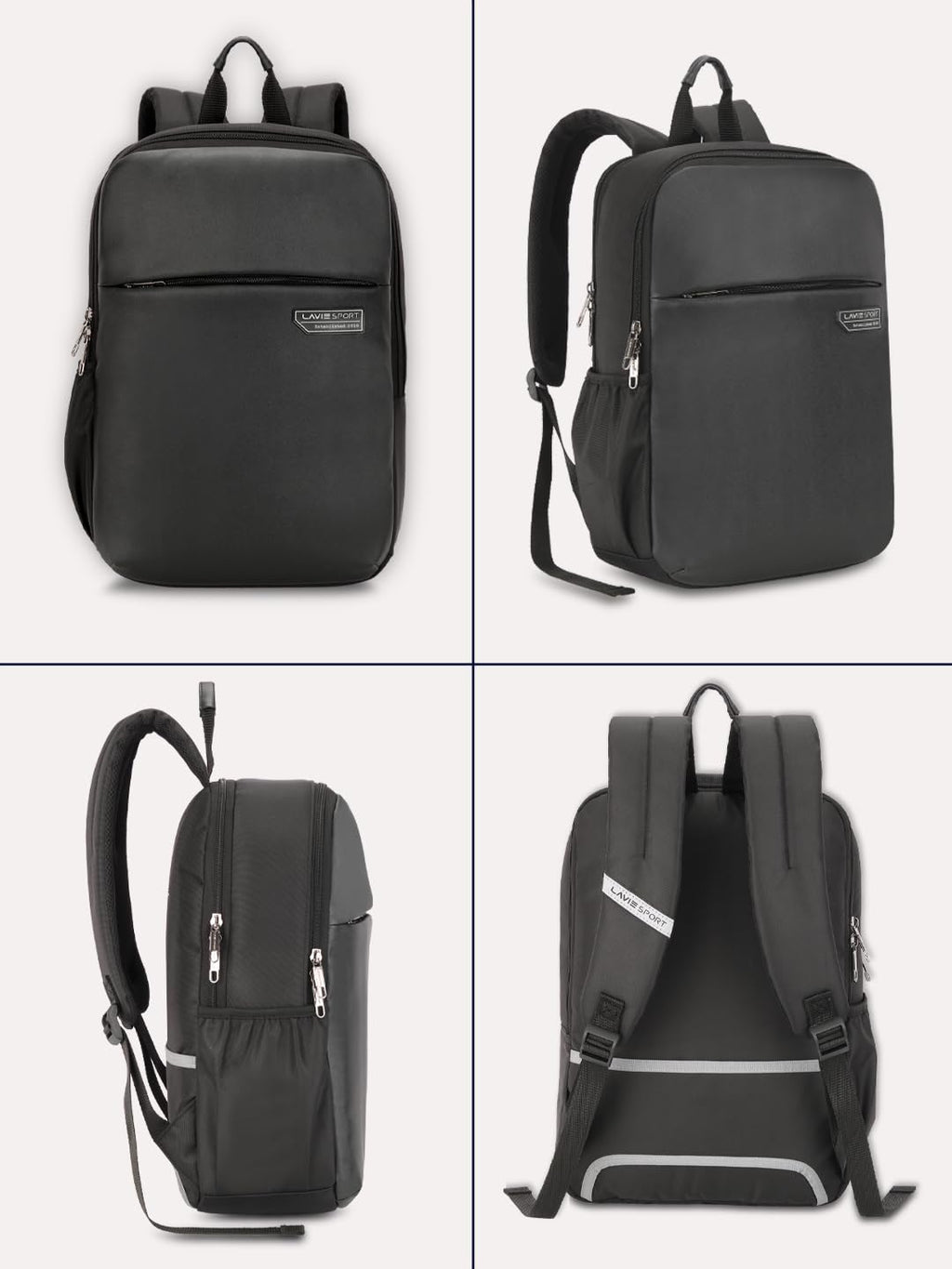 Lavie Sport Chairman 24 Litres Backpack with Padded Laptop Sleeve | Fits upto 14" Laptop | Polyster Business Backpack for Men & Women | Durable Office Bag | Upto 14 inch Notebook/MacBook Compatible