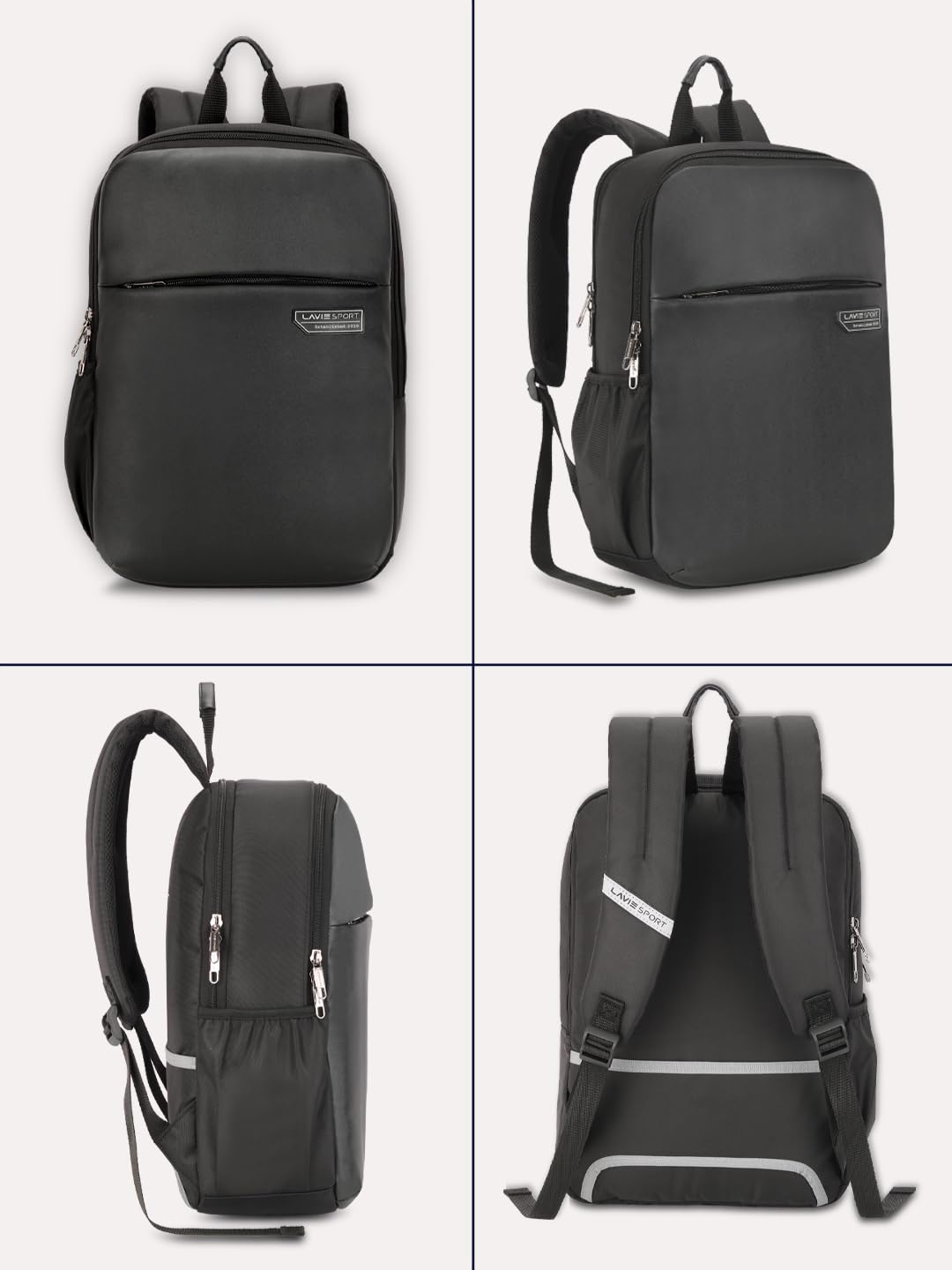 Lavie Sport Chairman 24 Litres Backpack with Padded Laptop Sleeve | Fits upto 14" Laptop | Polyster Business Backpack for Men & Women | Durable Office Bag | Upto 14 inch Notebook/MacBook Compatible